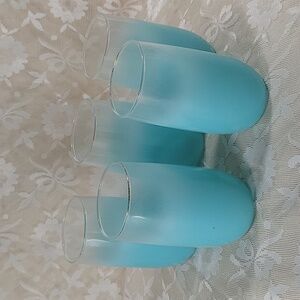 Blendo Turquiose Frosted Ombre Glasses  Set Of 5
